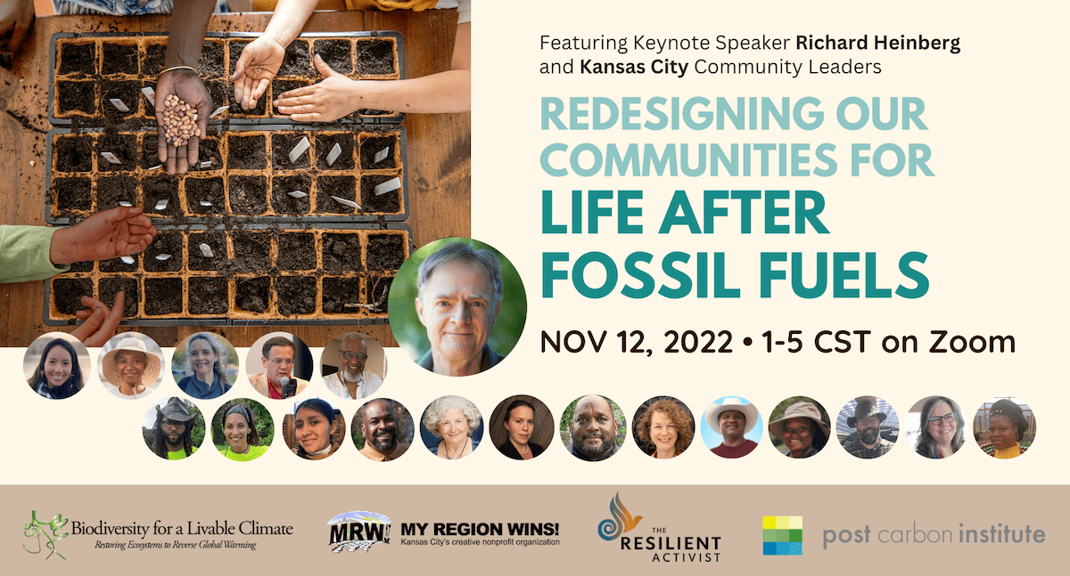 Redesigning Our Communities for Life After Fossil Fuels November 12