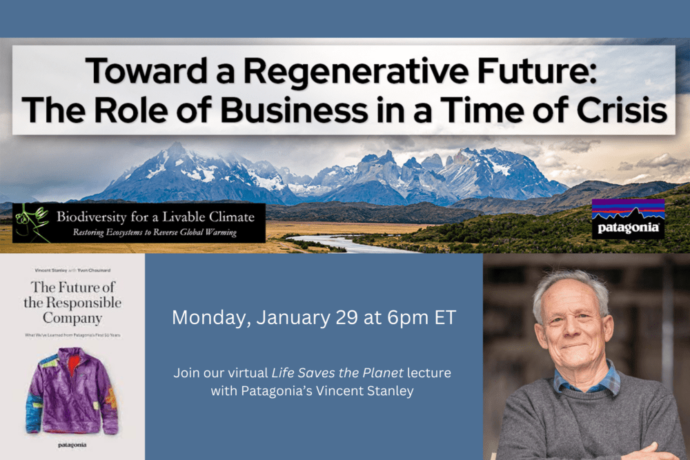 Toward a Regenerative Future – Monday, January 29 at 6pm ET