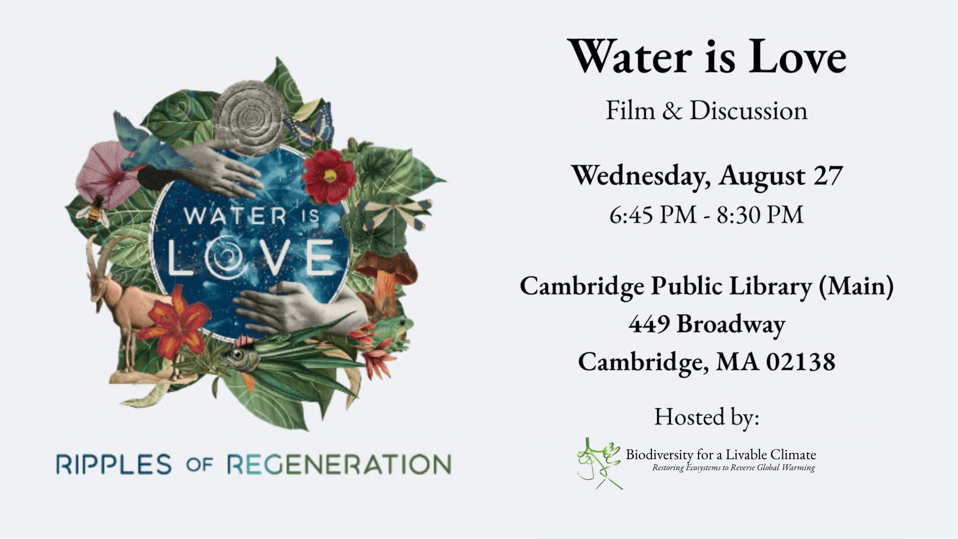 Water is Love Film Screening